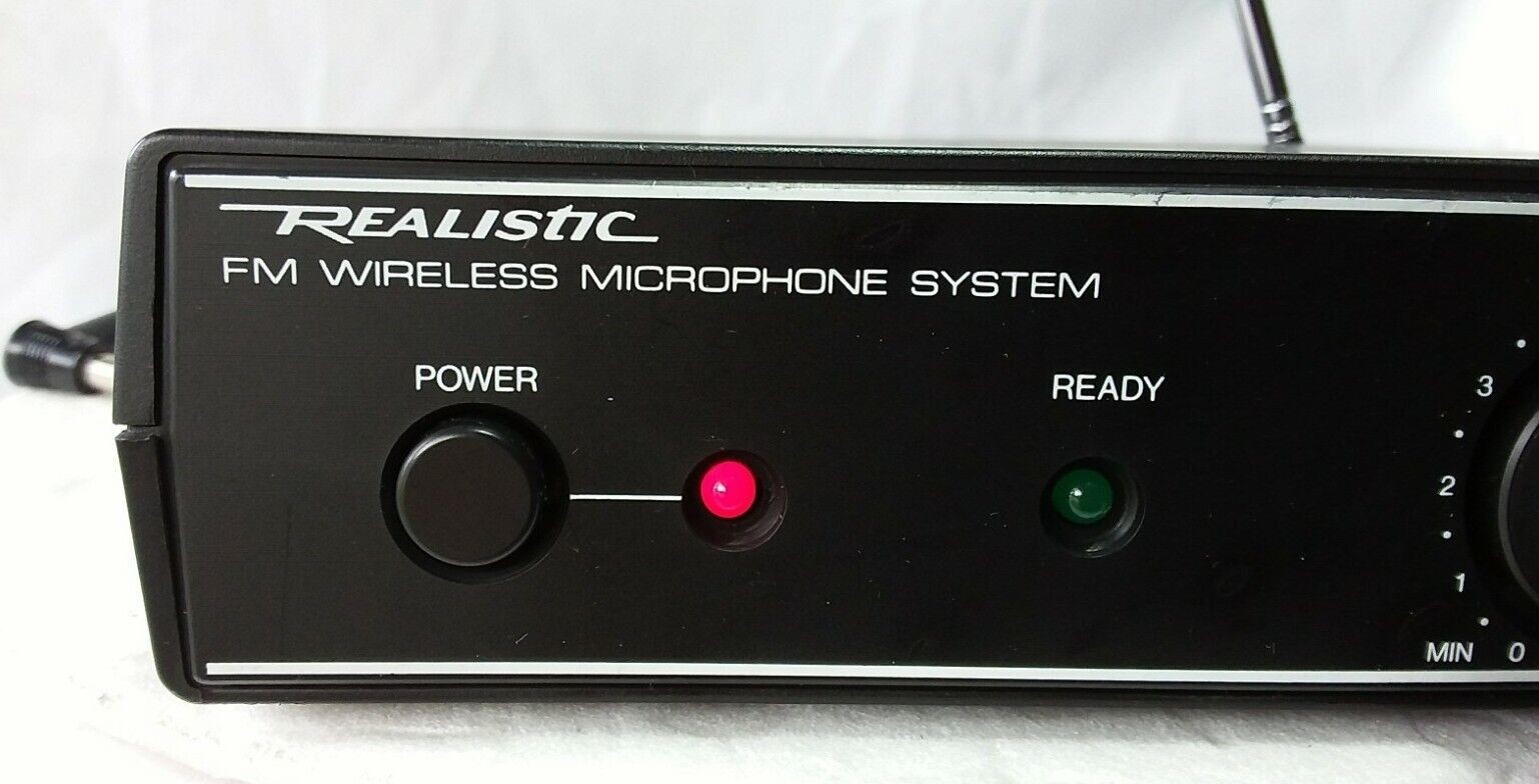 Realistic FM Wireless Microphone System 32-1221A 49.890MHz Vintage Tested Works