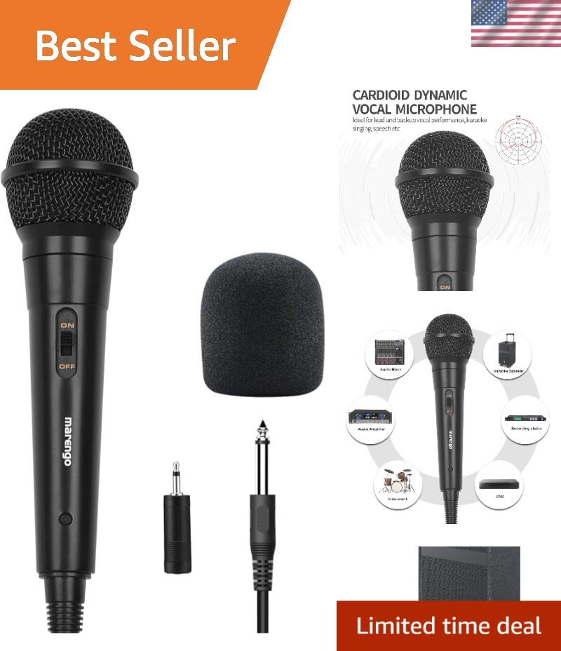 Versatile Handheld Microphone – Cardioid Pickup & Robust Compatibility