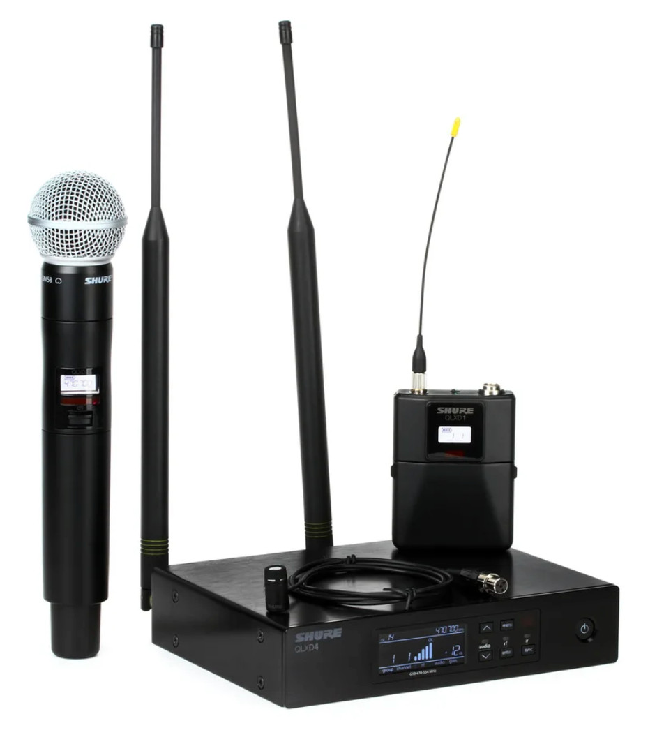 Shure QLXD124/85-J50A Wireless Vocal Combo System 572-616 MHz – New Sealed