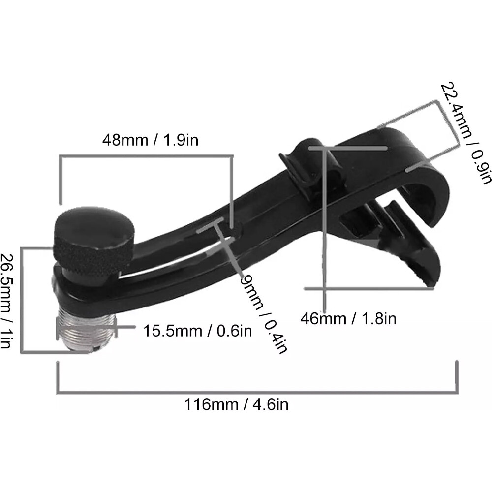 6Pcs Drum Microphone Clip, Adjustable Mic Mount Clamp Holder Mic Securing Clip