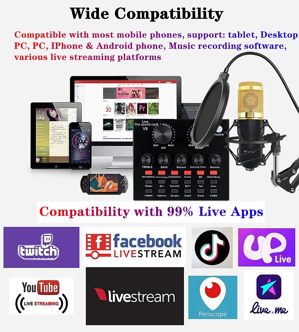 Vlogger Youtube Tiktok Podcast Recording Studio Equipment Kit Live PROFESSIONAL