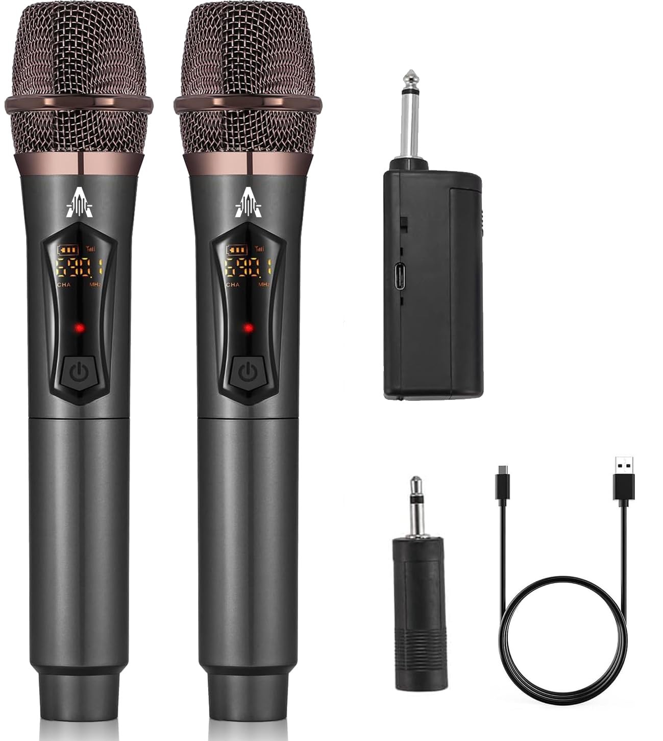 Sistema De Microfonos Dinamicos Với Receptor Recargable Estilo De Lujo