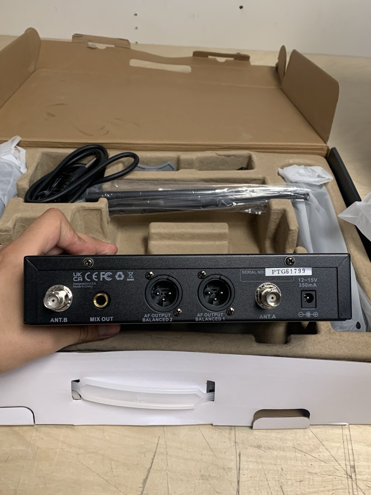 Phenyx Pro PTU-71 2B UHF Dual-Channel Wireless Headset Microphone System USED