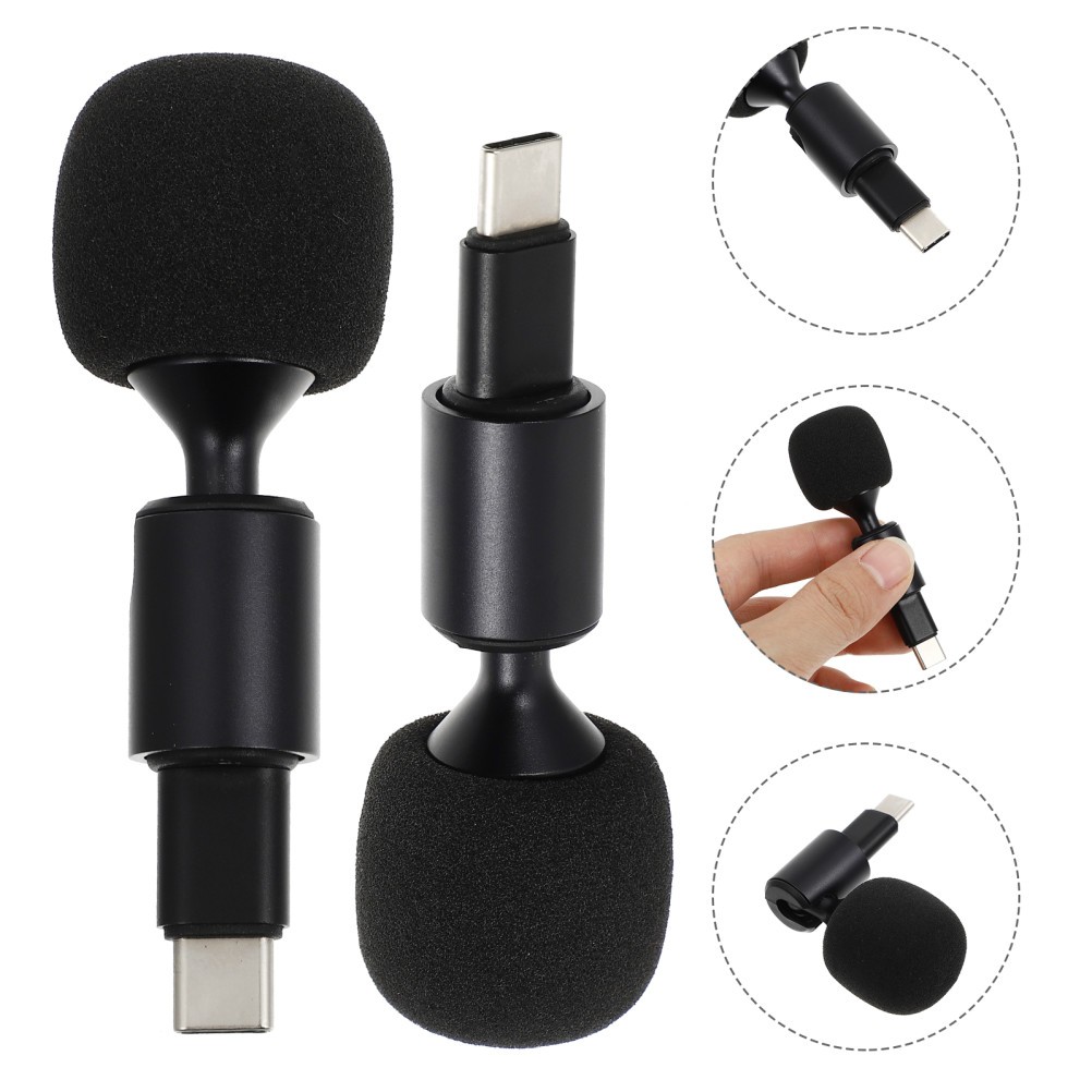 1Pc Type-C Microphone Bendable Microphone USB C Plug Speaker USB C Mic
