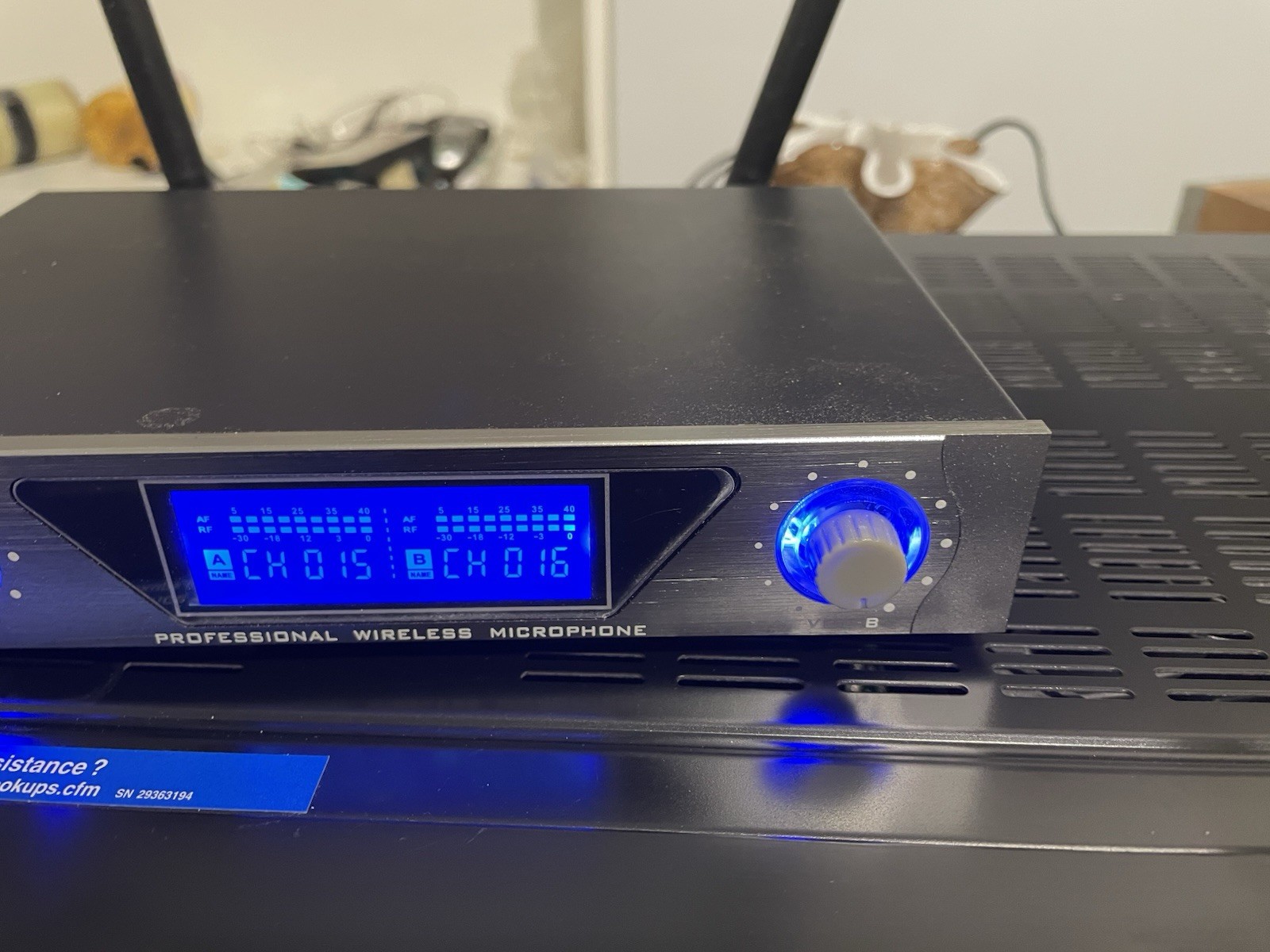 PROFESSIONAL WIRELESS MICROPHONE 2 CHANNEL