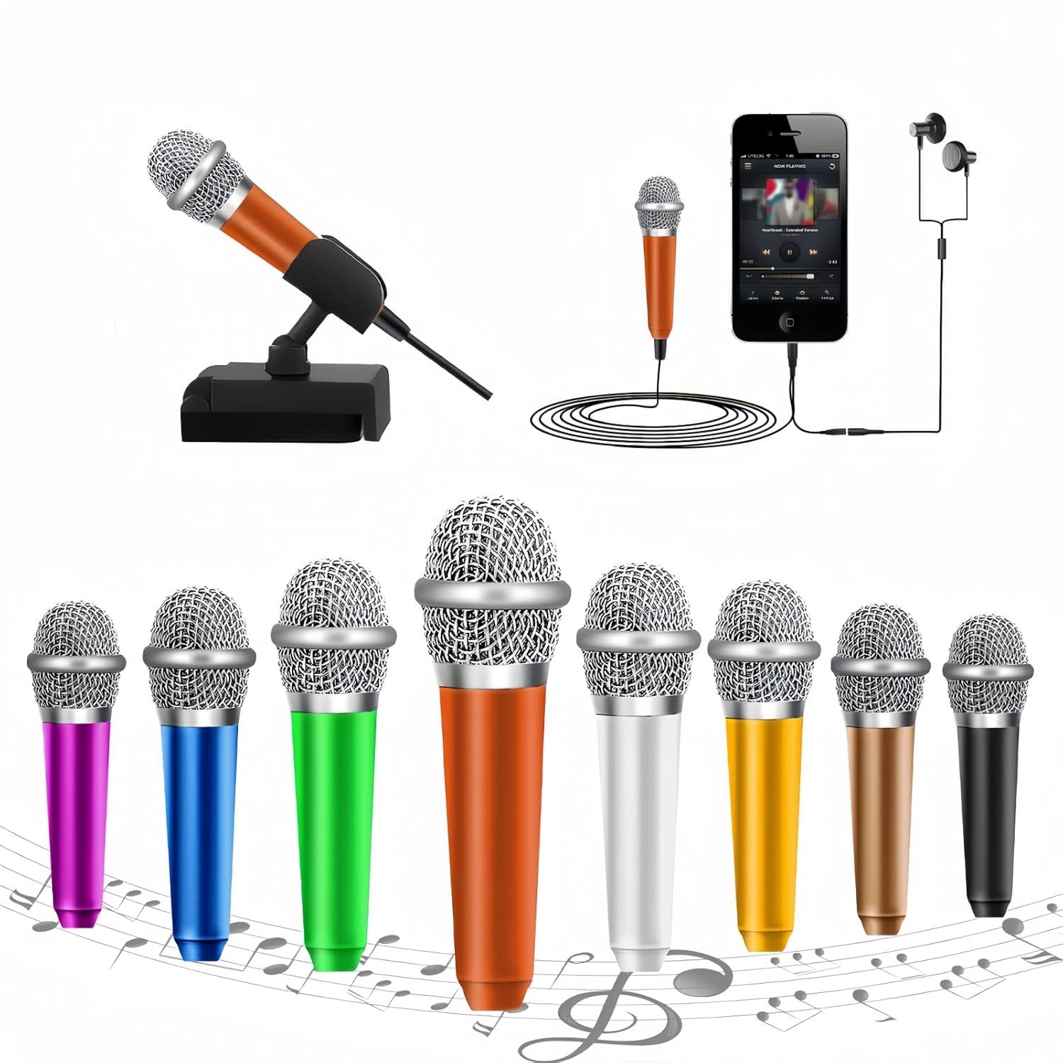 Portable Mini Microphone – Omnidirectional, 3.5mm Jack for iPhone and Android
