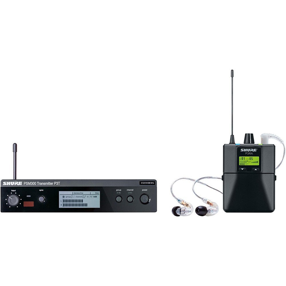 Shure PSM 300 Wireless Personal Monitoring System wEarphones Band G20 Clear