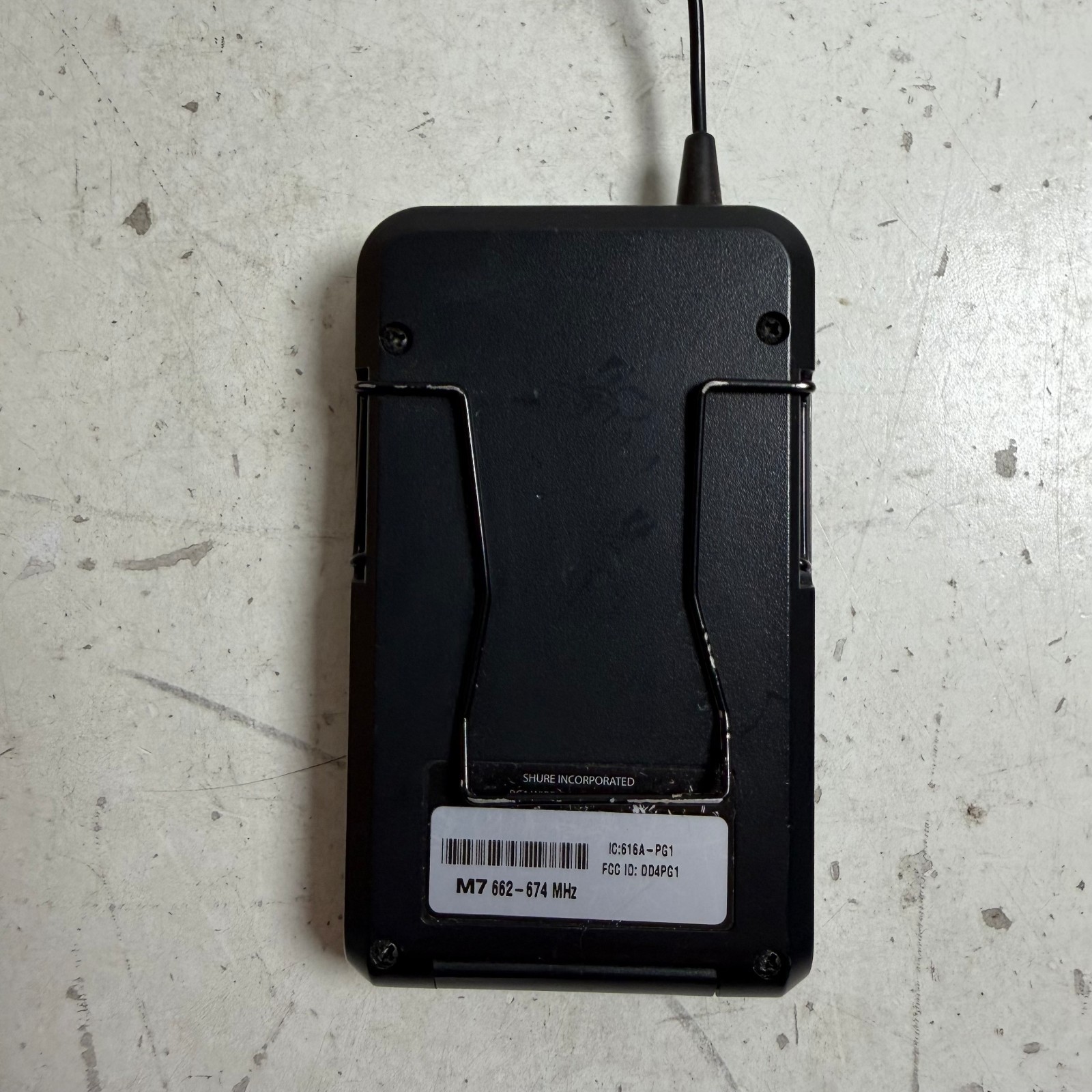 Shure PG1 M7 Black Portable Wireless 662-674 MHz UHF Bodypack RF Transmitter