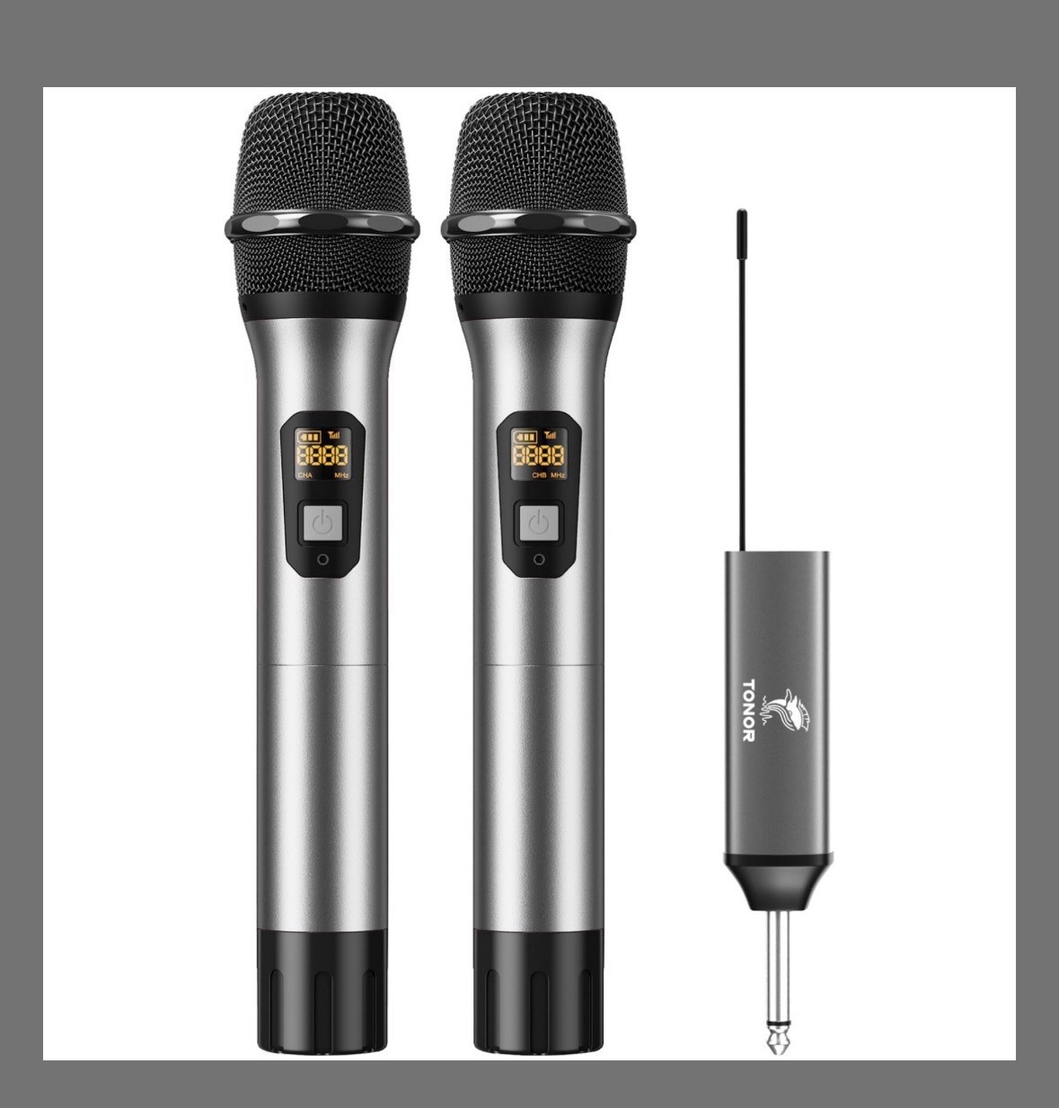 TONOR Wireless Microphones, 60 M/200ft Mic System W/ Receiver..