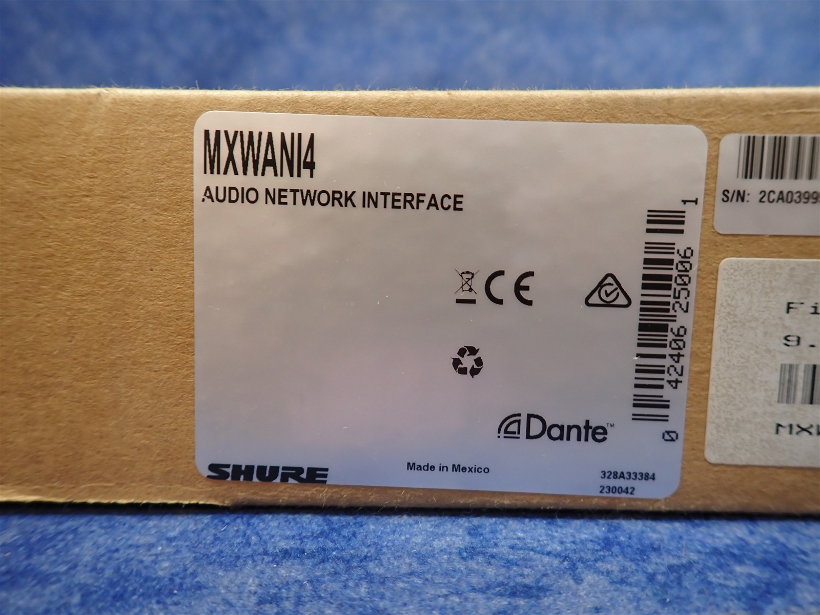 Shure MXWANI4 Audio Network Interface Microflex Wireless Connect 4 Channel (J11)