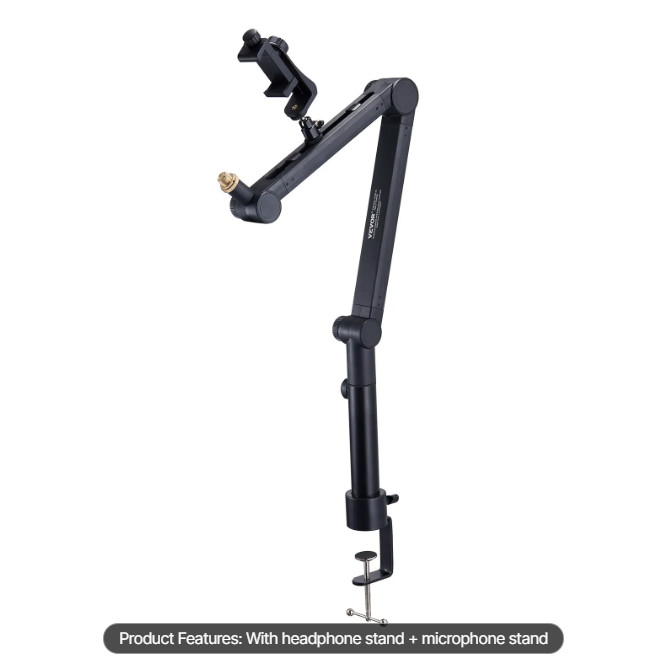 Desk-Mounted Microphone Arm, Flexible 360 degree Rotation, Adjustable Stand