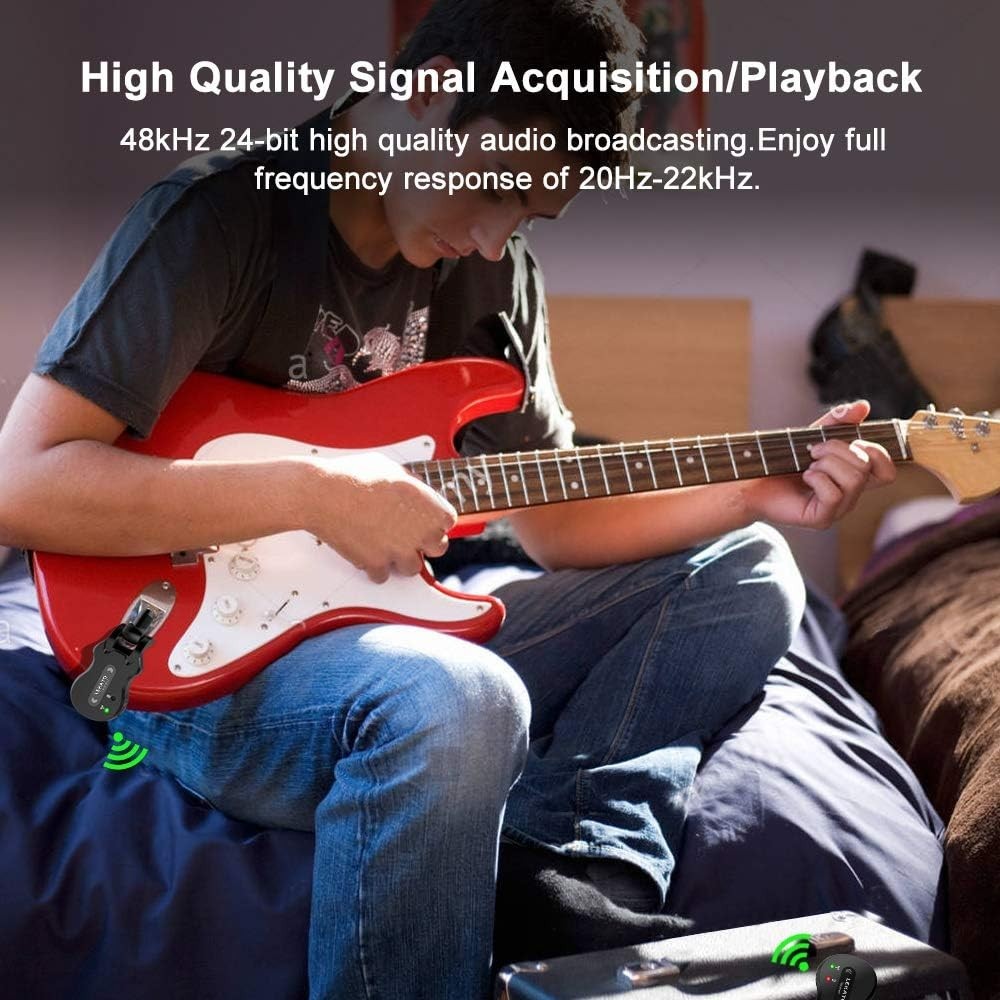5.8GHz Wireless Guitar System with 220° Rotatable Plug for Versatile Use