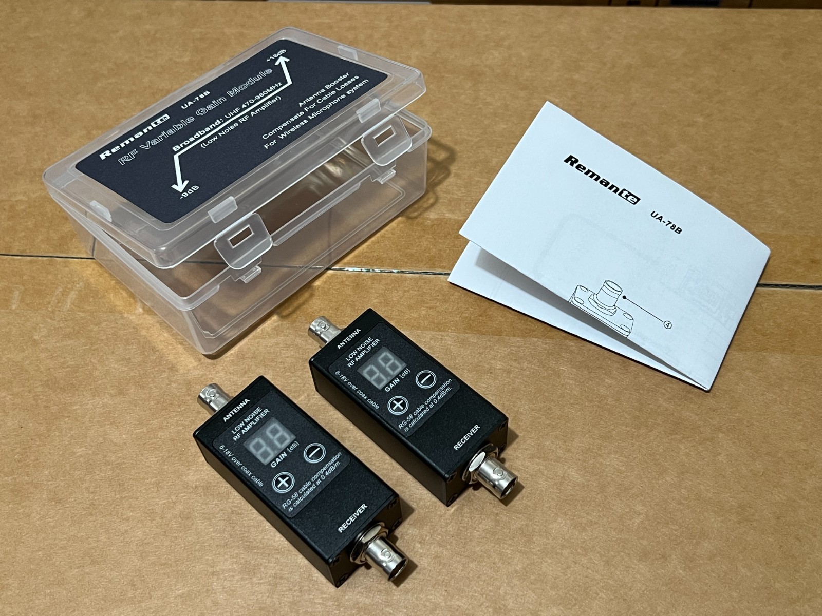 Antenna Booster / RF Variable Gain Module For Wireless Microphone system
