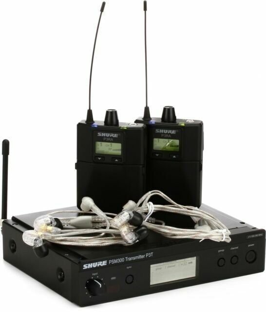 Shure PSM300 P3TRA215TWP Pro Wireless In-Ear Personal Monitor System with SE2…