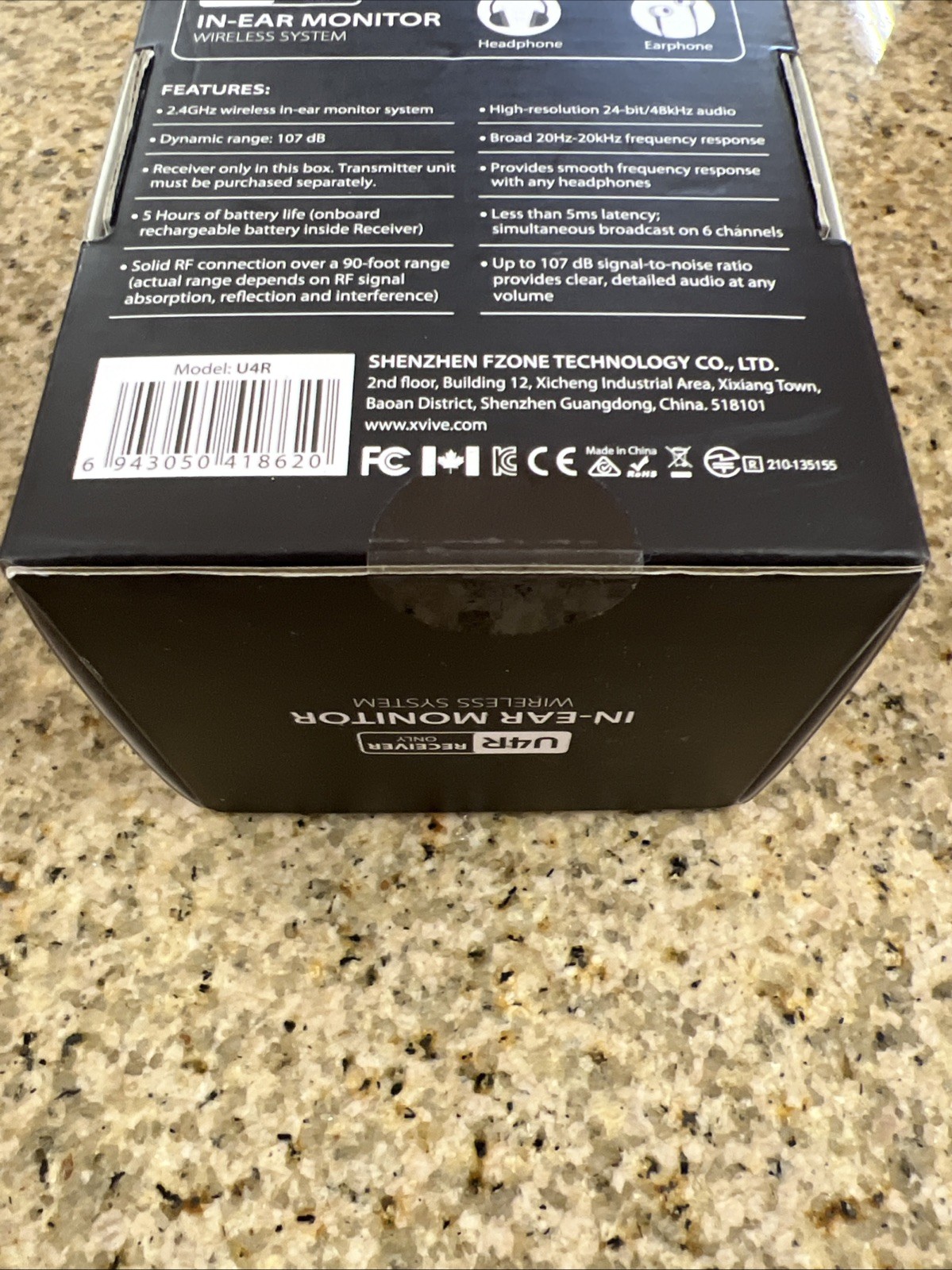 Xvive XV-U4R 2.4GHz Wireless In-Ear Monitor Receiver – Brand New Sealed