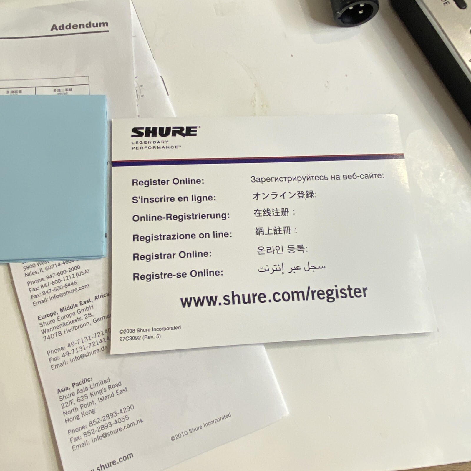 SHURE SV100-W Dynamic Cardioid Multi-Purpose MICROPHONE w/ Cable