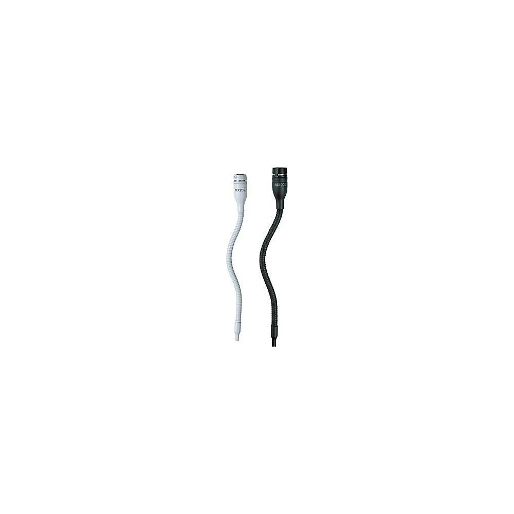 Shure MX202P MicroFlex Overhead Condenser Mic wPlateMount Preamp Blk Cardioid