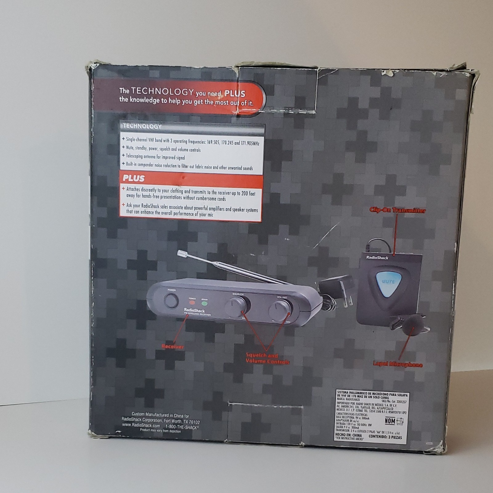 RadioShack VHF Wireless Single-Channel Lavalier Lapel Mic System 3201257