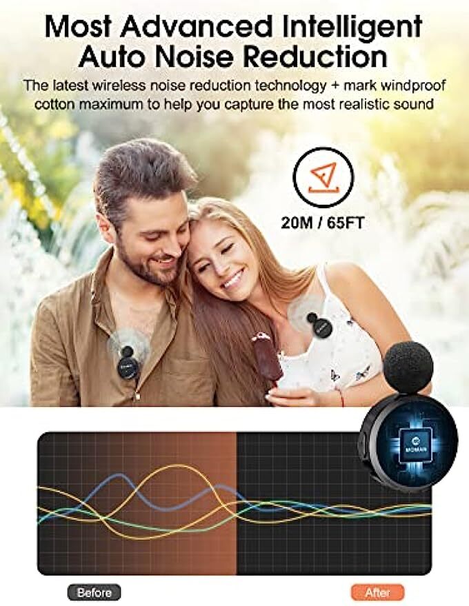 Moman CP2(C) Wireless Lavalier Microphone for Type-C Smartphone PC Recording