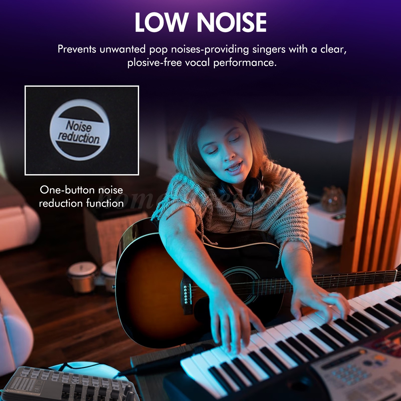 Professional Condenser Microphone Kit Complete Set For Podcast Studio Recording