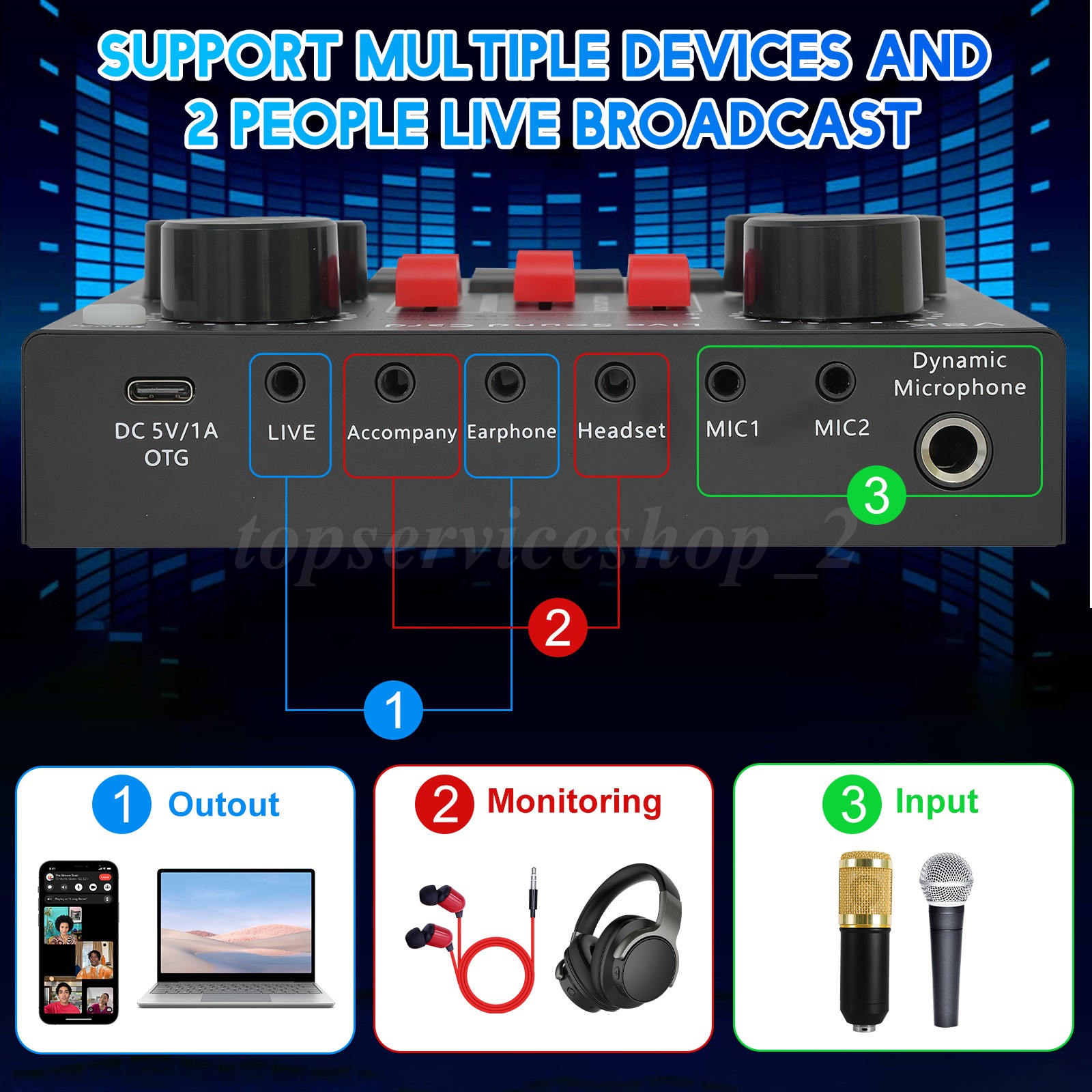 Condenser Microphone Set Home Studio Recording Kit Music Podcast Mixer Equipment
