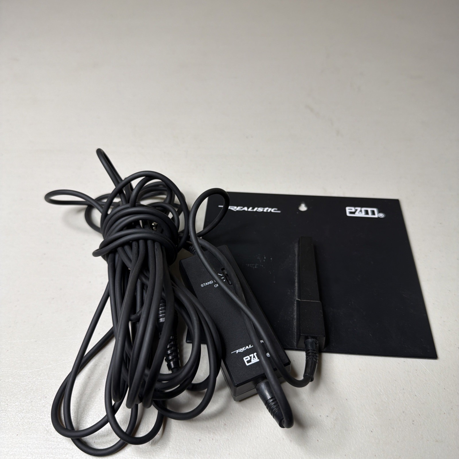 Realistic PZM Powered boundary Microphone, from Radio Shack, battery powered