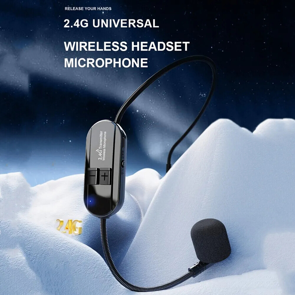 UHF Wireless Microphone Headset Mic Wireless Microphone System Loudspeaker NEW