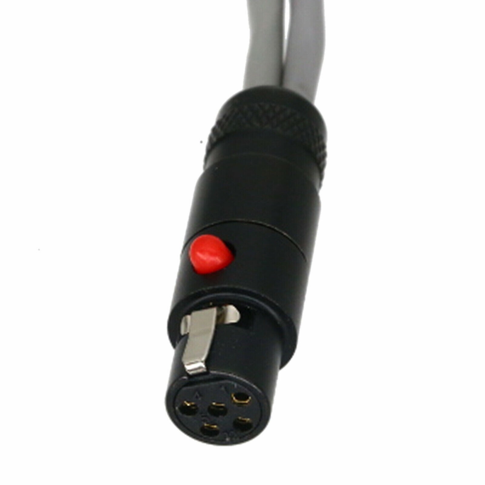 Mini-XLR 5-pin TA5F to Dual small-XLR TA3M 3-pin 6” L2B2AT Insert/Splitter cable