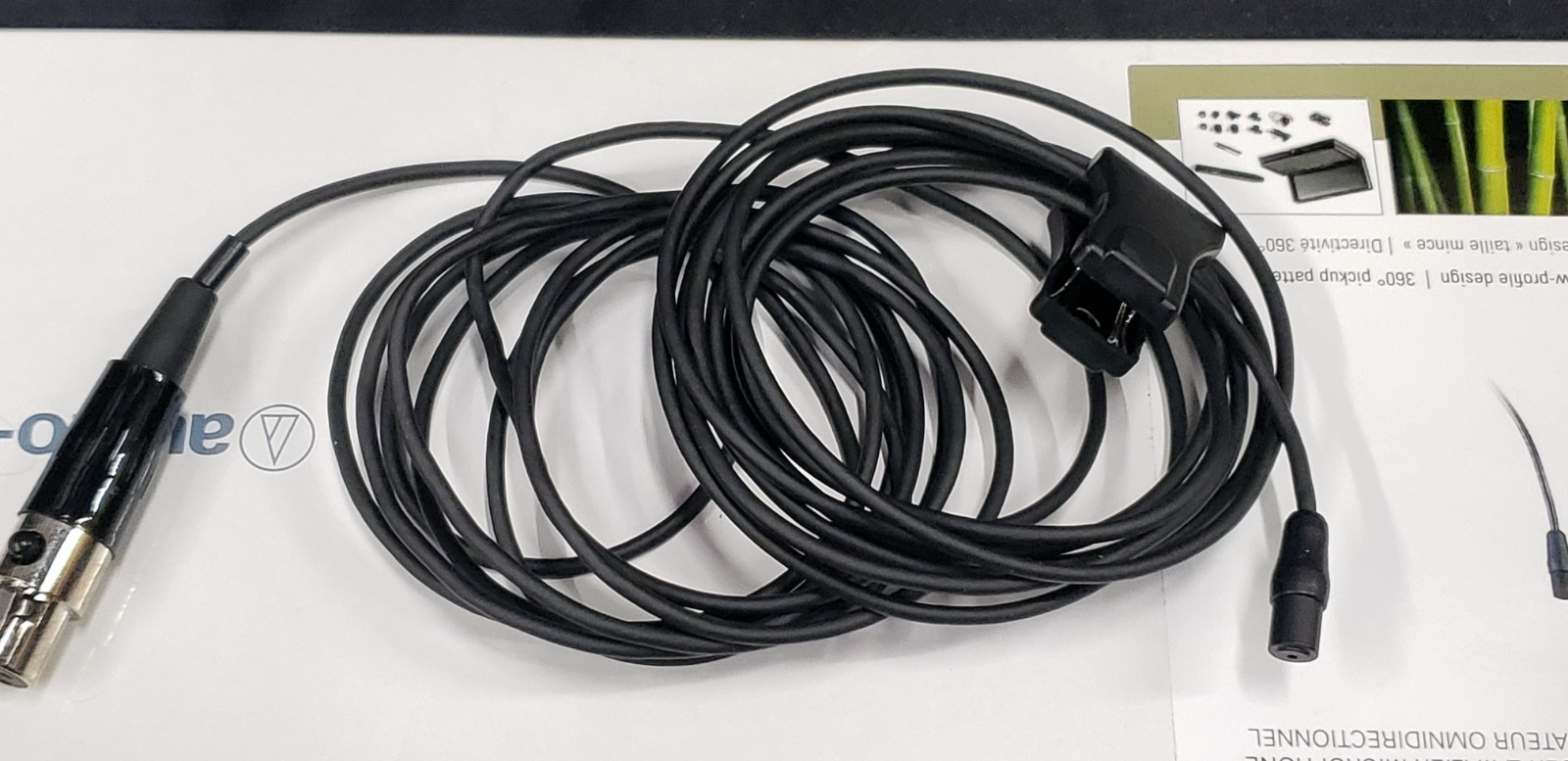Pair of Audio-Technica AT899 Condenser Lavalier Microphones w XLR Adapter & Case