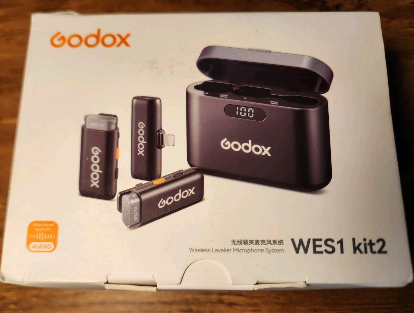 GODOX WES1 KIT2 Wireless Lavalier Microphone for iPhone, MFi Certified, A