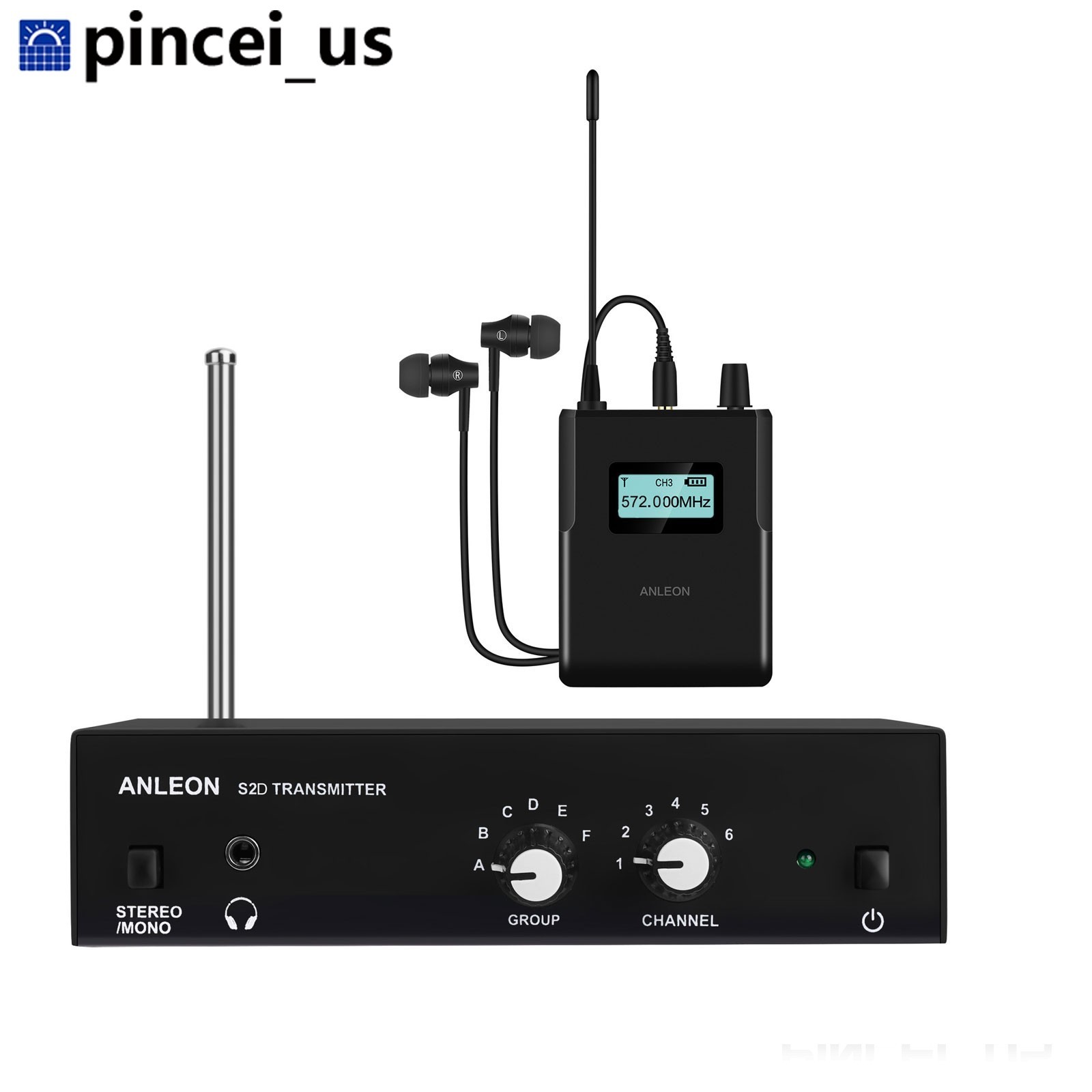 ANLEON S2D 640-676MHz Stereo Digital In-Ear Wireless Monitor RF Transmitter