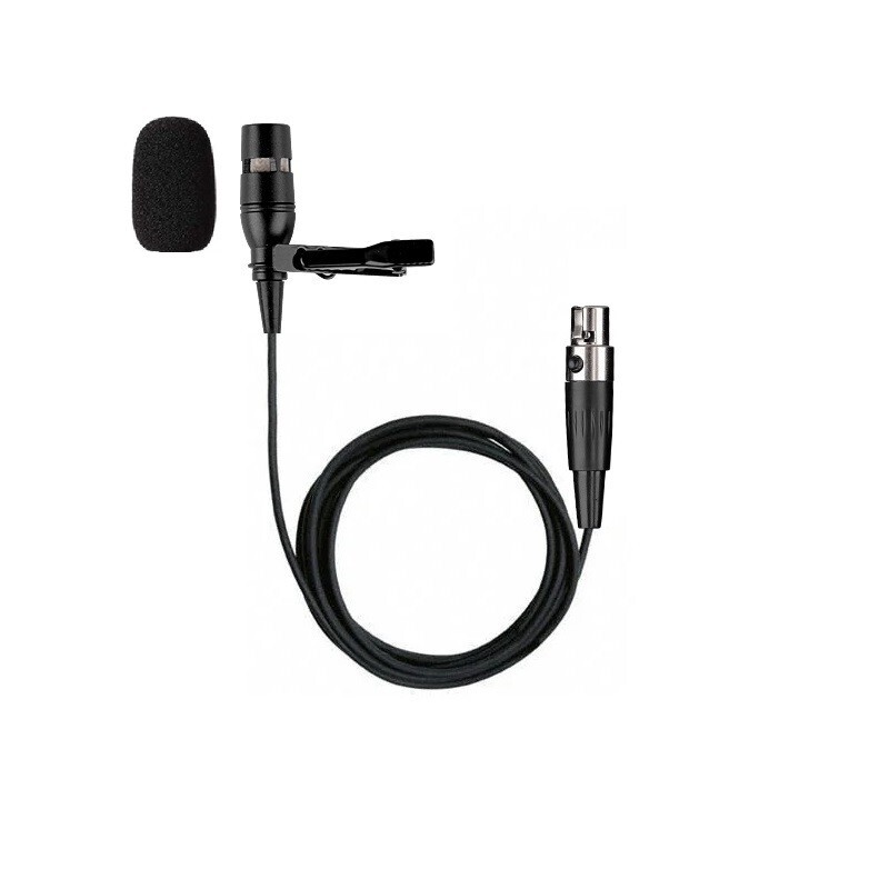 Lapel Lavalier Tie CLip mic for Shure BLX14 Wireless Bodypack Transmitter Black