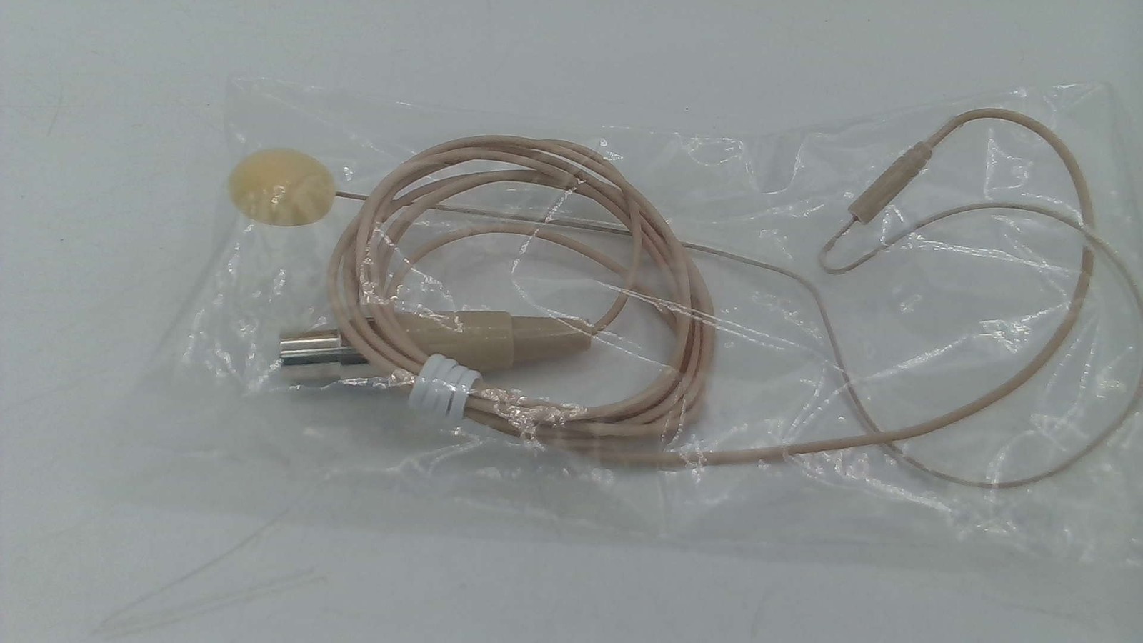 Beige Single Earhook Headset mini XLR Microphone for Shure Wireless-TA4F 4pin