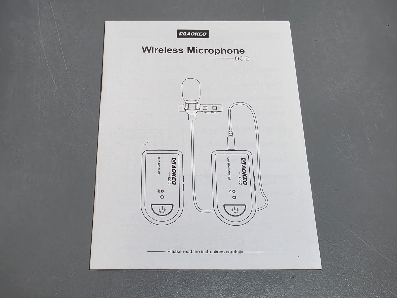 Aokeo Audio Microphone Professional Lavalier Audio Recording Equipment -READ AD-