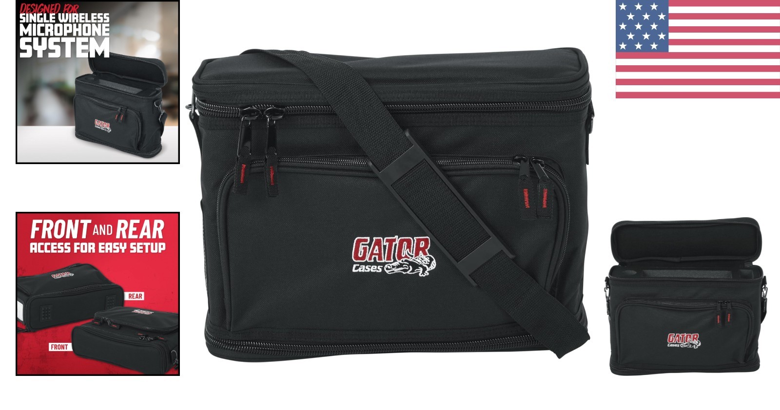 Padded Nylon Carry Bag for Single Wireless Microphone System – Secure Transport