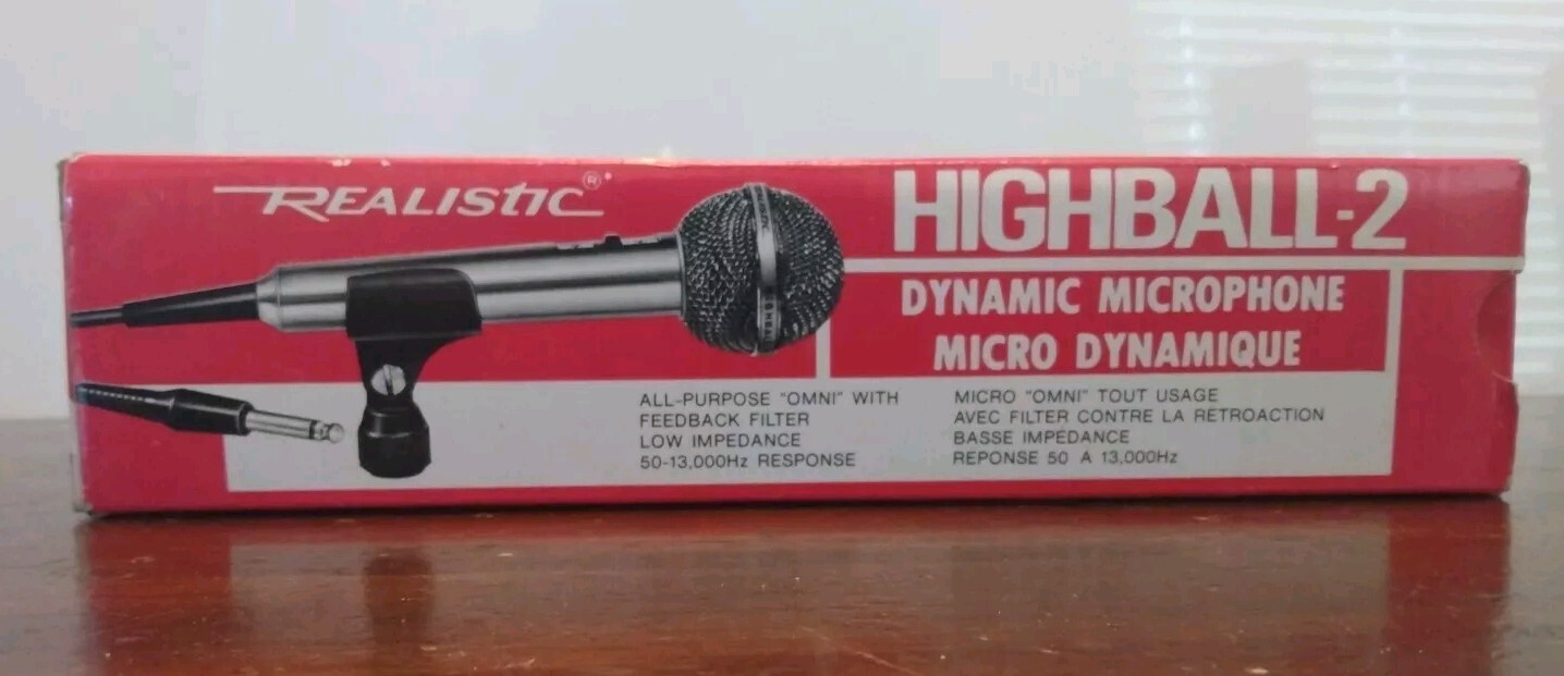 The Realistic Highball-2 Omnidirectional Mic. Low Imp. 600 OHMS (Open Box)