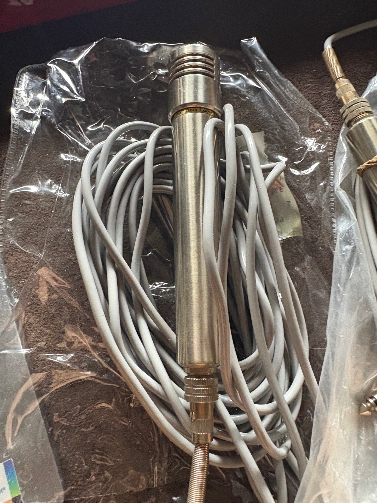 Vintage Silver Teac DM-32G corded Microphone