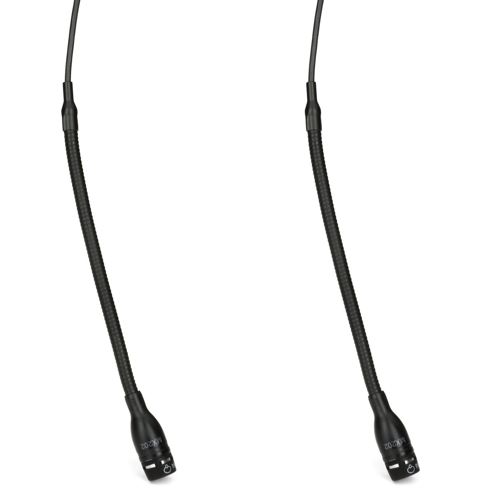 Shure MX202BP/S Microflex Overhead Supercardioid Microphone Pair – Black