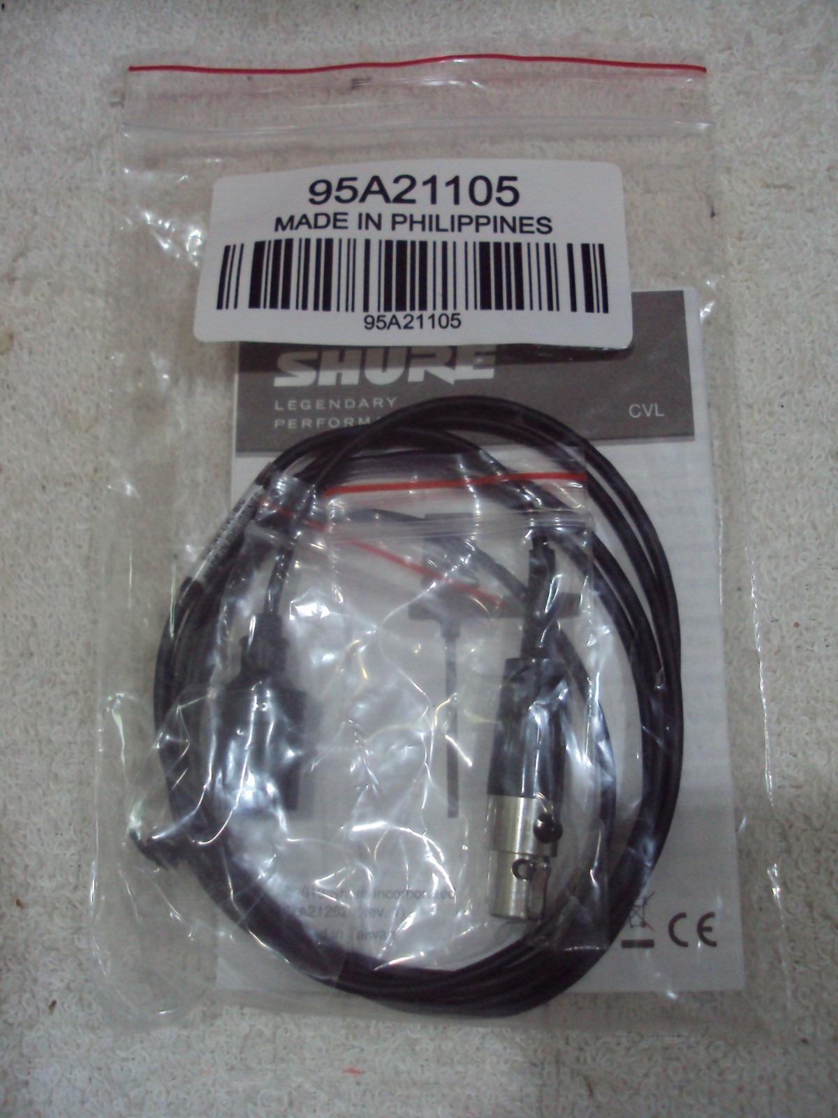 ~ NEW Shure CVL Centraverse Lavalier Condenser Microphone 95A21105~