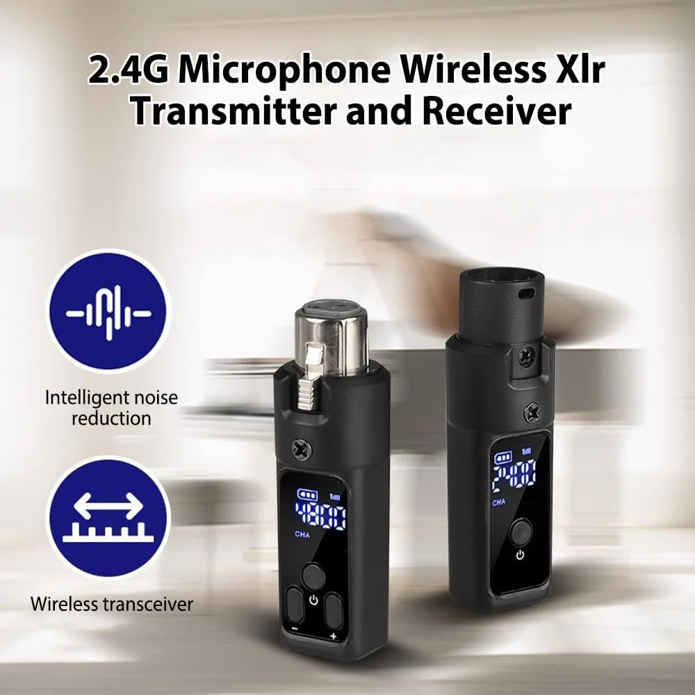 UHF XLR Adapter System Wireless Microphone Transmitter Receiver System for Dynam