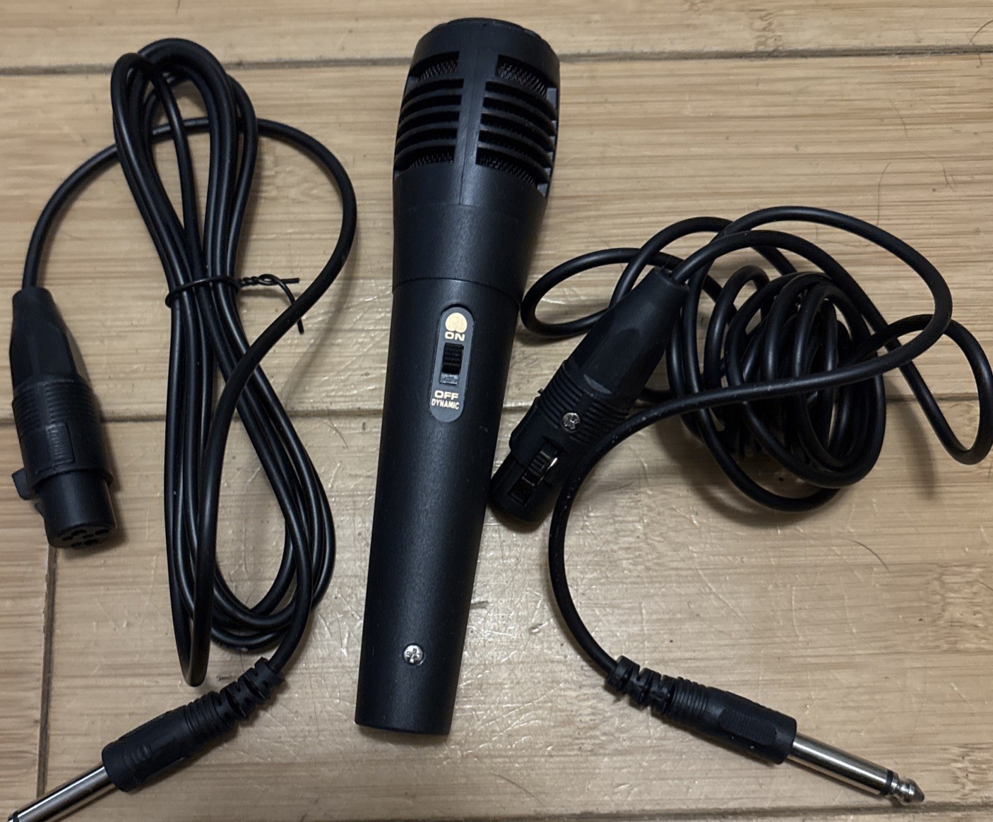 DZK Dynamic Mic Microphone 6.5inch With two 3 Pin Female Cable Cord 1/4″ Plug