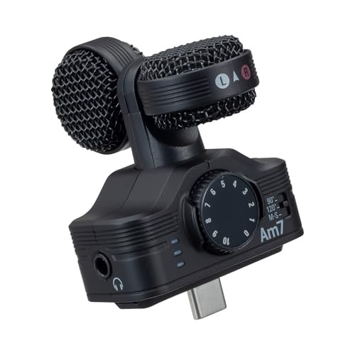 ZOOM AM7 USB-C External Stereo Microphone for Android Streaming Vlog Japan