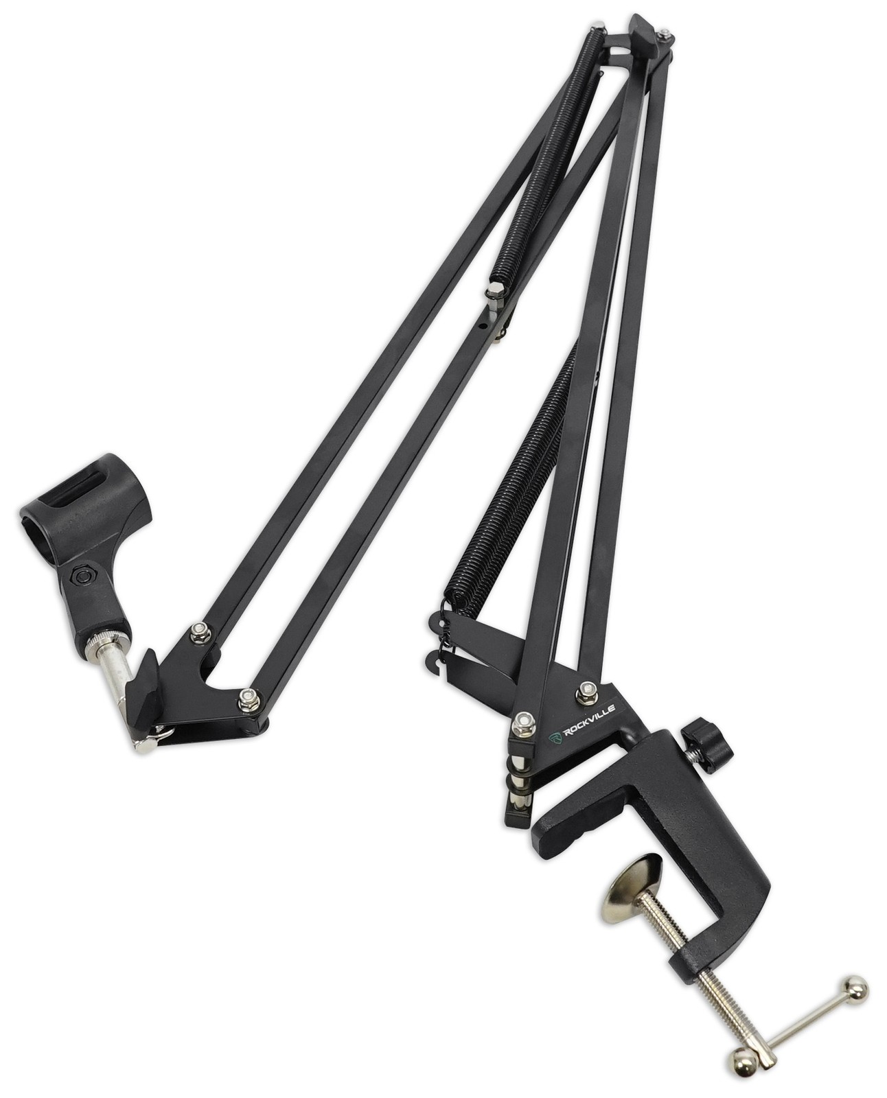 Rockville 3 Pack of Microphones+Case+Boom Arms For Podcast Podcasting Broadcast