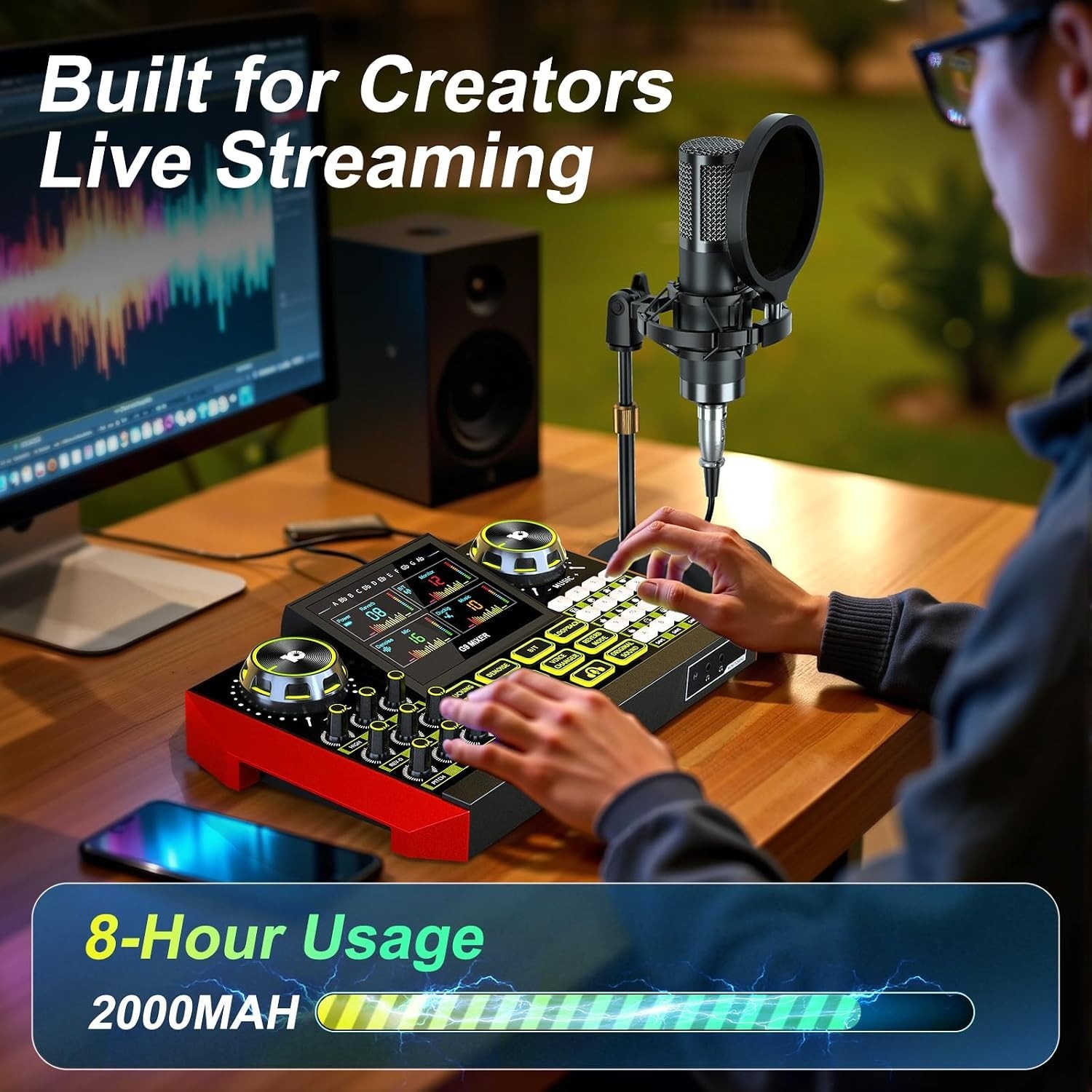 All-in-One Streaming Setup: Mixer & Mic Kit