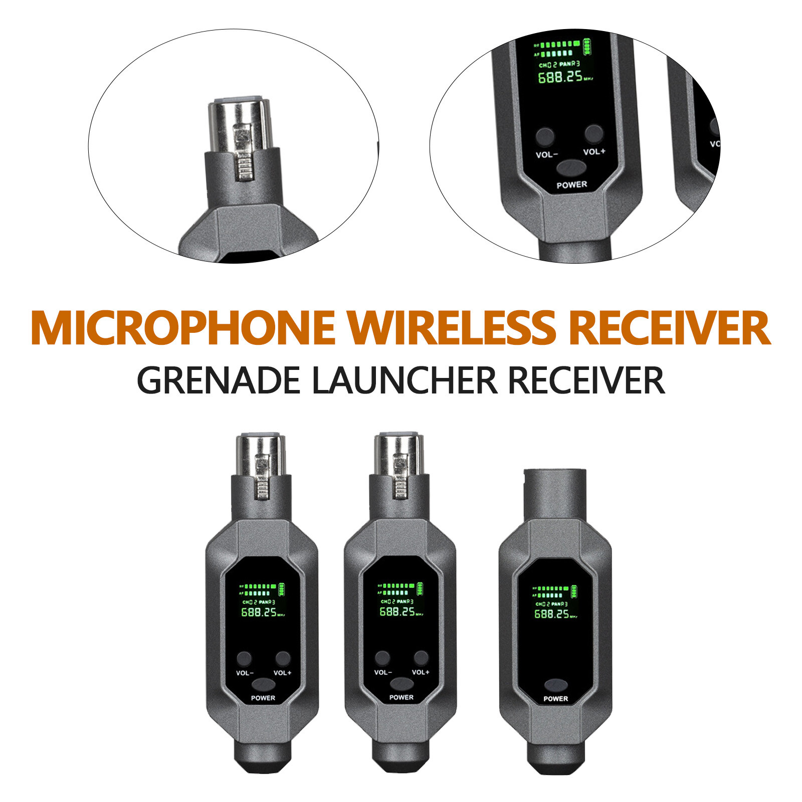 Wired to Wireless Microphone System Converter Transmitter Receiver Rechargeable