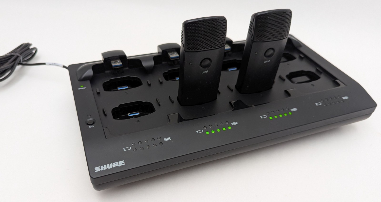 Shure MXWNCS8 8-Port Network Station Dock + 8x MXW6/C Z10 Wireless Transmitters