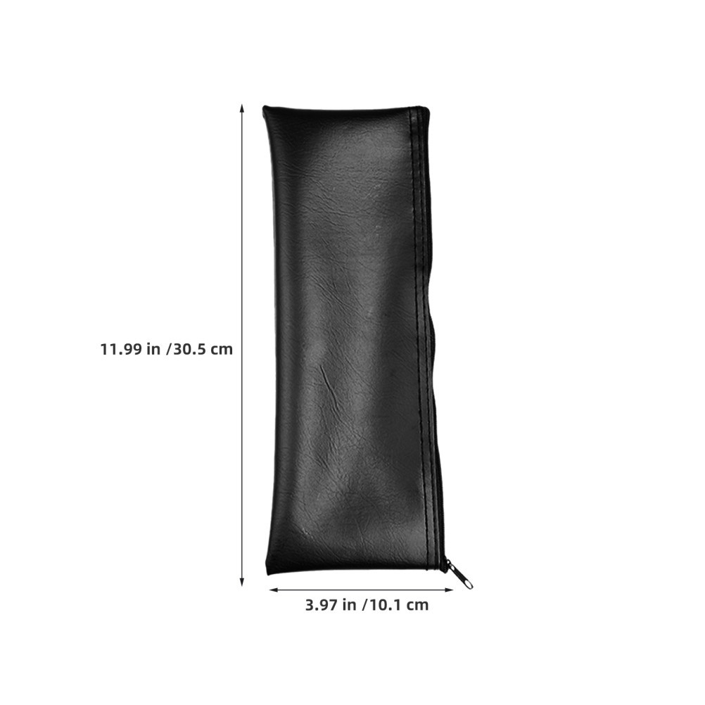 6Pcs Wireless Handheld Microphone Case Portable PU Storage Bag Black Zipper