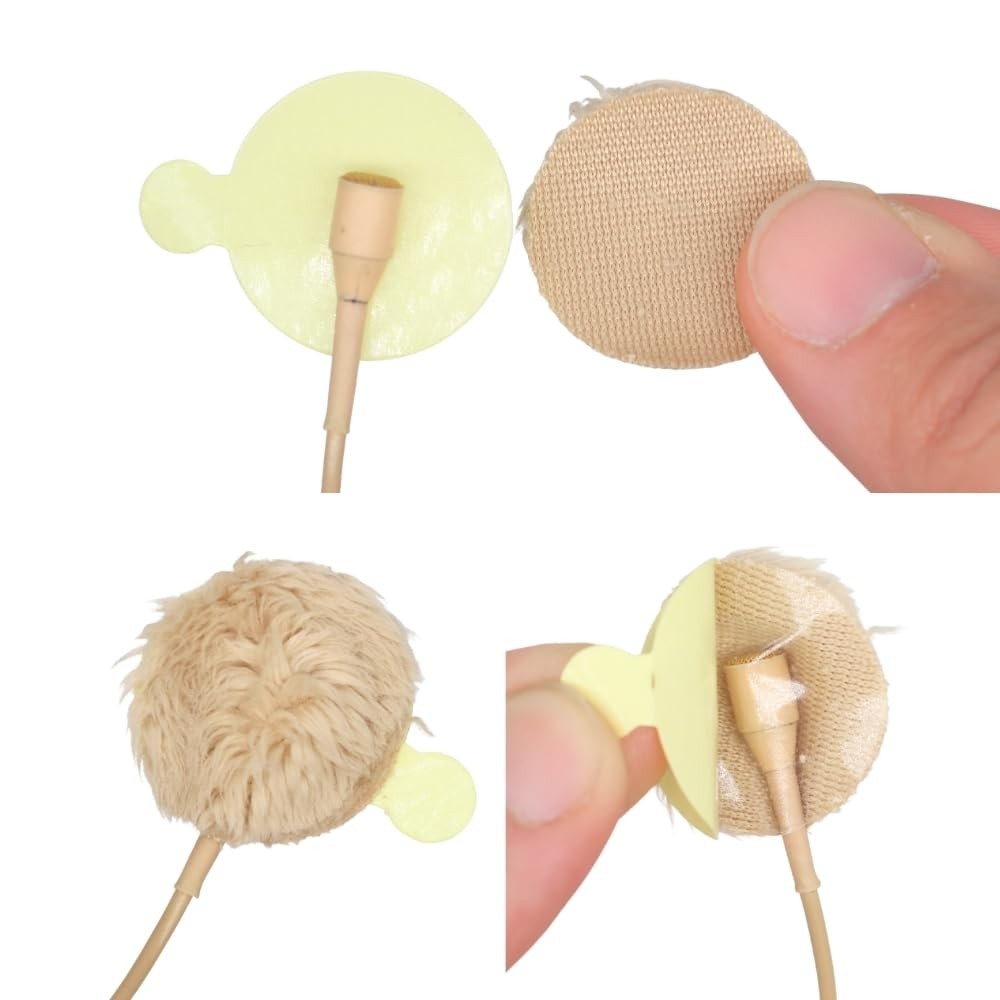 URSA Beige Plush Circles 25mm 100x Lav Covers