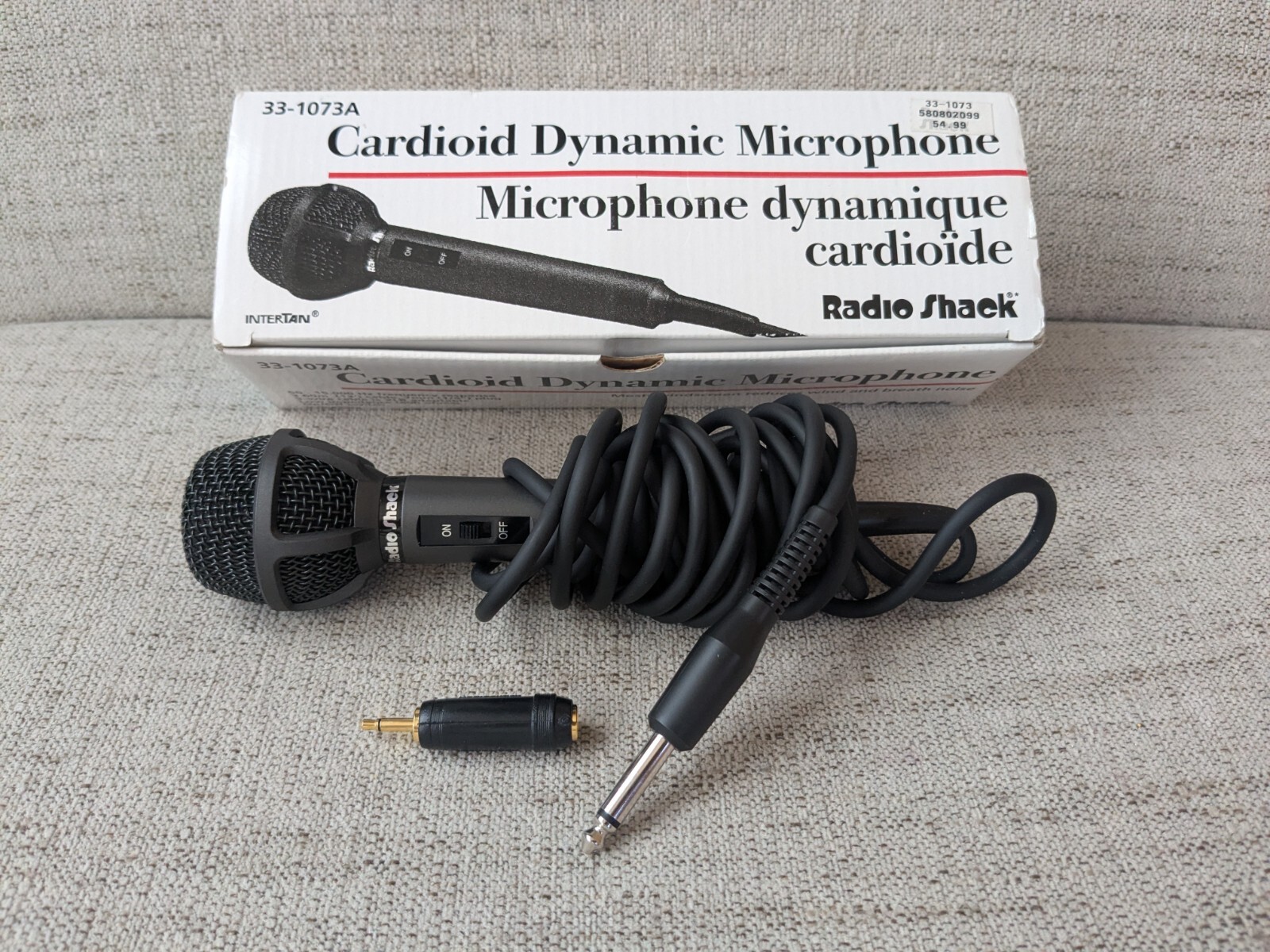 Radio Shack 33-1073A Cardioid Dynamic Microphone Original Box
