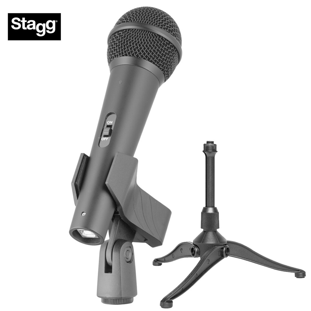 Stagg SUM20 USB Dynamic Microphone Set with Holder and Desktop Stand